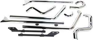 Fishtail True Dual Exhaust System Chrome, 2, nordicamoto.ro