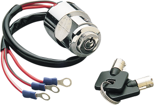 Custom Round Key Ignition Switch Chrome, 1, nordicamoto.ro