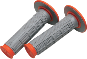 Tapered Dual-compound Grips Gray, Orange