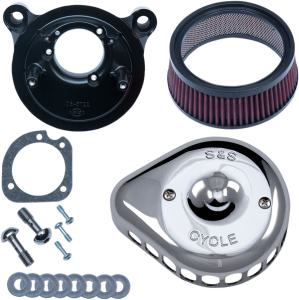 Mini Teardrop Stealth Air Cleaner Kit Silver, 1, nordicamoto.ro