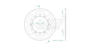 Pinion standard spate 520 negru, 2, nordicamoto.ro