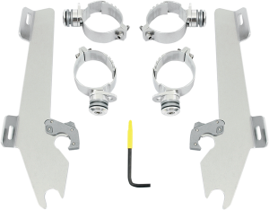 Fats/slim Windshield Trigger-lock Complete Mount Kit Polished, 1, nordicamoto.ro