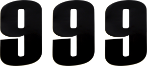 Vinyl Race Numbers Black
