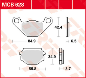 Plăcuțe de frână ceramice universale, 2, nordicamoto.ro