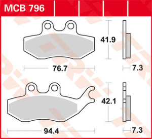Plăcuțe de frână ceramice universale, 1, nordicamoto.ro