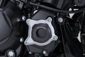 Engine Case Protectors Black, Silver, 3, nordicamoto.ro