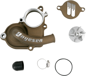 Supercooler Water Pump Cover And Impeller Kit Magnesium, Powder-coated