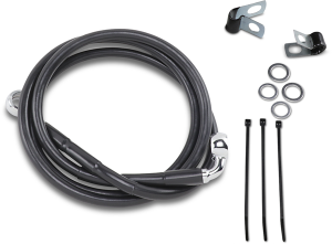 Extended Length Black Vinyl Brake Line Kit Black Oversize [+152 mm (6'')], 1, nordicamoto.ro