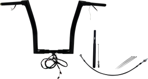 Plug & Play Ez Install 1-1/2(r) Flat Top Handlebar Kit Black