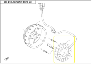 MAGNETO STATOR ASSY, 4, nordicamoto.ro