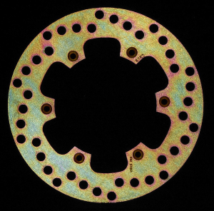 Round D-series Fixed Offroad Brake Rotor Gold, Zinc