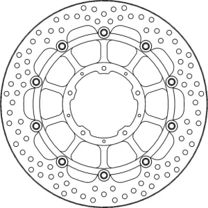 Brake Rotor Floating Halo Round Black Black 