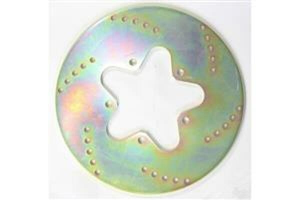 Round Hpsr Solid Brake Rotor Gold, Stainless Steel, Zinc