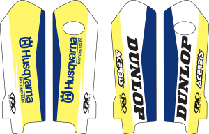 Lower Fork Guard Graphics Blue, White, Yellow, 1, nordicamoto.ro