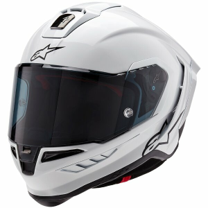Casca integrala sport ALPINESTARS SUPERTECH R10 CARBON SOLID Alb lucios