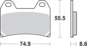 Hs Street Excel Sintered Front Brake Pads