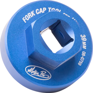 Fork Cap Socket 39 Mm Blue, Anodized