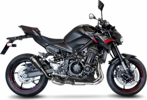 Tobă de eșapament LeoVince LV-10 Full Black Slip-On pentru Kawasaki Z900 (2020-2025), 3, nordicamoto.ro