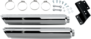 3(r) Round Twin Slash Slip-on Mufflers Black, 2, nordicamoto.ro