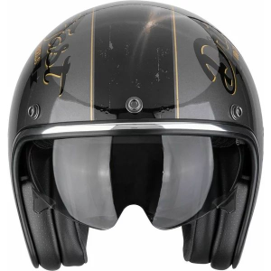 Casca open face SCORPION BELFAST EVO DRIVE FAST L Argintiu/Negru/Auriu, 2, nordicamoto.ro