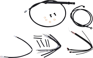 Handlebar Cable And Brake Line Kit For Burly Ape Handlebars Black, 1, nordicamoto.ro