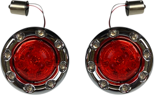 Probeam® Bullet Ringz 1156 Rear Turn Signals Chrome, 2, nordicamoto.ro
