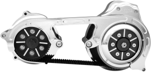 2(r) Open Belt Drive Kit With 2-piece Motor Plate Chrome, Polished