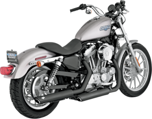 3(r) Round Twin Slash Slip-on Mufflers Black 