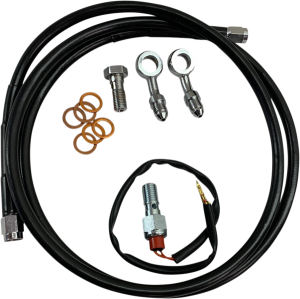 Extended Rear Brake Line Installation Kit Black, 1, nordicamoto.ro