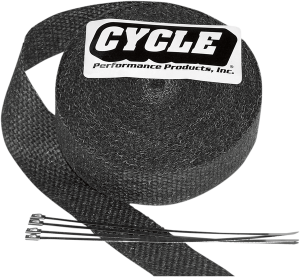 Fiberglass Exhaust Wrap Kit Black, Silver