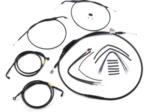 Complete Black Vinyl Handlebar Cable/line Kit For Ape Hanger Handlebars Black, 1, nordicamoto.ro