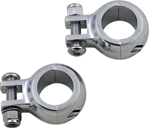 1-1/4(r) Clamp-on Peg Mounts Silver, 2, nordicamoto.ro