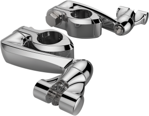 Engine Guard Highway Peg Hingeless Mounting Clamp Kit Silver Extended, 1, nordicamoto.ro