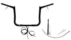 Plug & Play Ez Install 1-1/4(r) Pointed Top Handlebar Kit Black, 2, nordicamoto.ro