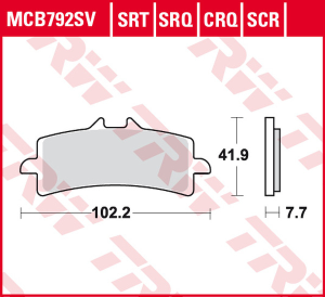 Srt Series Sindered Front Brake Pads, 1, nordicamoto.ro