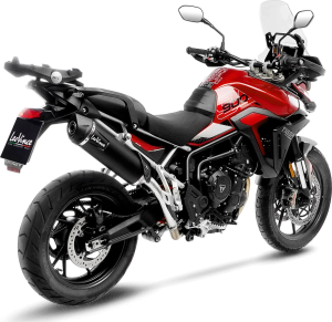 Tobă de eșapament LeoVince LV One Evo Black Edition Slip-On pentru Triumph Tiger 900, 3, nordicamoto.ro