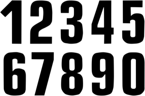 Two Series Numbers Black