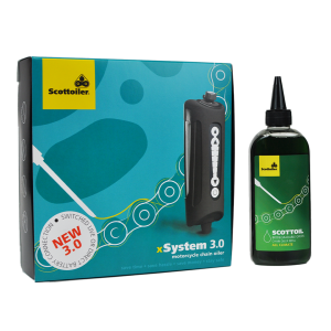 Sistem Scottoiler lubrifiere lant xSystem + lubrifiant biodegradabil verde