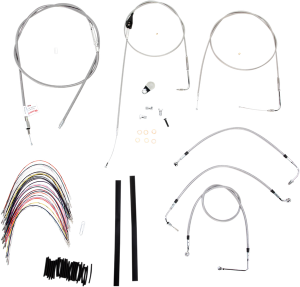 Complete Stainless Braided Handlebar Cable/brake Line Kit Silver, 1, nordicamoto.ro