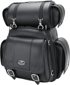 Sissy Bar Bag With Roll Bag Black, 1, nordicamoto.ro