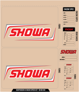 Suspension And Specs Graphic Kit Red 