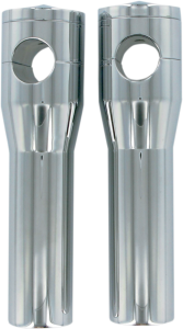 Elite Custom Billet Aluminum Risers Silver, 2, nordicamoto.ro