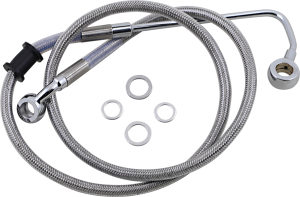 Extended Length Stainless Steel Brake Line Silver, Clear-coated Oversize [+152 mm (6'')], 1, nordicamoto.ro