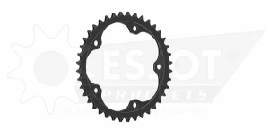 Pinion standard spate 525 negru, 1, nordicamoto.ro