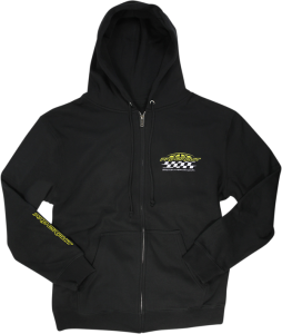 Racer Zip Hoodie Black