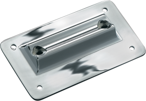 Laydown License Plate Holder Chrome, 1, nordicamoto.ro