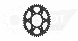 Pinion standard spate 525 negru, 1, nordicamoto.ro