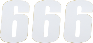 Vinyl Race Numbers White, 1, nordicamoto.ro