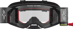 Ochelari Alpinestars Supertech Firma Roll-Off Argintiu/Negru/Lentila Clara, 4, nordicamoto.ro