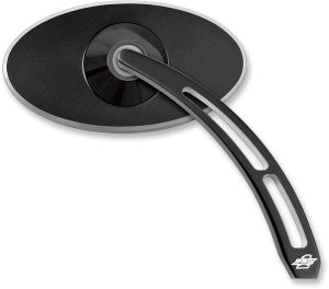 Billet Aluminum Mirrors With Clear Glass Black